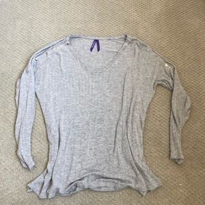 Seraphine Gray Maternity & Nursing Long Sleeve Top